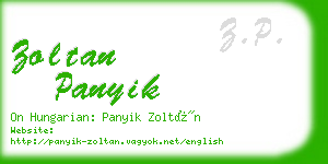 zoltan panyik business card